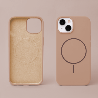 Obal Silicone Thin Mag Apple iPhone 14 Pro hnedý