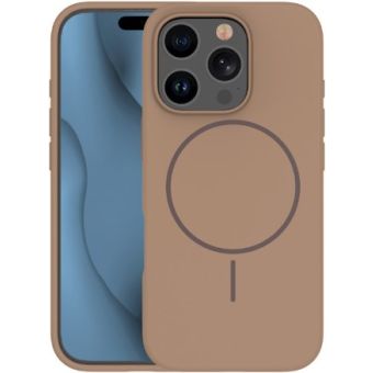 Obal Silicone Thin Mag Apple iPhone 15 hnedý