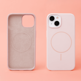 Obal Silicone Thin Mag Apple iPhone 15 Pro ružový
