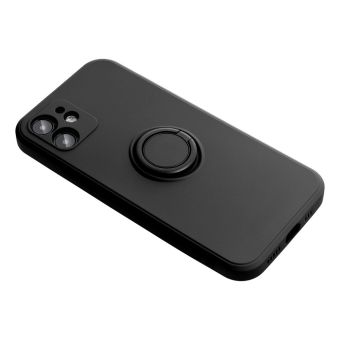 Obal SILICONE RING case Apple iPhone 16e čierny