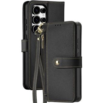 Obal Dux Ducis Lawa Leather Case Detachable Magnetic Wallet Samsung Galaxy S25 Ultra 5G S938 Black