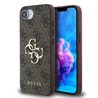 Obal Guess PU 4G Metal Logo Apple iPhone 16e GUHCPSE44GMGBR Brown