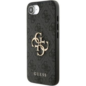 Obal Guess PU 4G Metal Logo Apple iPhone 16e GUHCPSE44GMGGR Grey