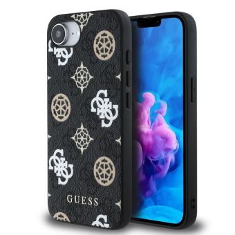 Obal Guess PU 4G Peony MagSafe Apple iPhone 16e GUHMPSE4P4PWPK Black