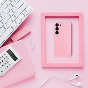 Obal CLEAR CASE 2mm BLINK Xiaomi Redmi Note 14 4G ružový