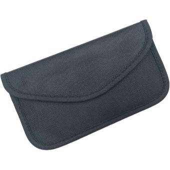 Faradayova klietka, obal na blokovanie signálu pre kľúče od auta/doklady/mobil, 20x10 cm, čierna