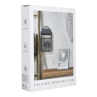 Stolový ventilátor 1200 mAh HX-123 - biely