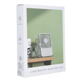 Stolový ventilátor HX-122 so stojanom 1200 mAh batéria - béžový