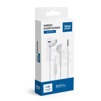 Blue Star PA-E65 Jack 3,5 mm Mic. 1,2 m biele