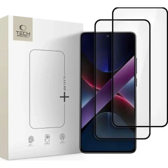 Ochranné sklo Tech-Protect Glass Fit+ POCO X7 Pro 5G čierne (2ks)