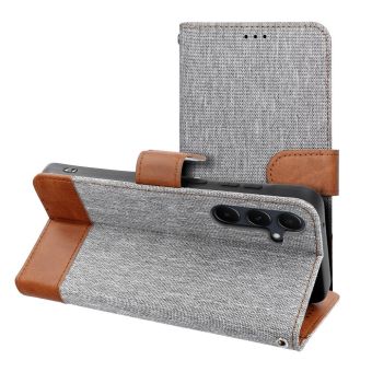 Obal JEANS Book Xiaomi Redmi Note 14 4G sivý