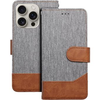 Obal JEANS Book Xiaomi Redmi Note 14 4G sivý
