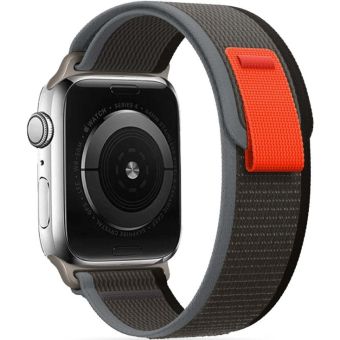 Remienok Tech-Protect Nylon Apple Watch 4/5/6/7/SE/8/9/Ultra 44/45/49mm čierno-oranžový