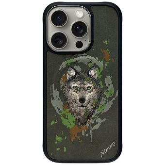 NIMMY case WOLF compatible with MagSafe for IPHONE 16 Pro dark gray