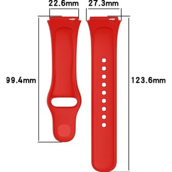 Remienok Bizon Strap Watch Dots Xiaomi Redmi Watch 3 Active červený