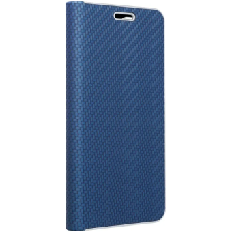 Obal LUNA Book Carbon Xiaomi Redmi Note 14 4G modrý