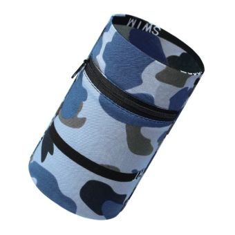 Bežecké puzdro na ruku na mobil/doklady, modrá kamufláž
