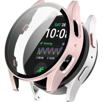 Ochranné puzdro/sklo Bizon Case+Glass Watch Samsung Galaxy Watch7 44 mm ružové
