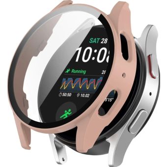 Ochranné puzdro/sklo Bizon Case+Glass Watch Samsung Galaxy Watch7 40 mm ružové