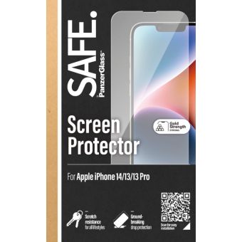 SAFE - Tvrdené sklo Case Friendly pre Apple iPhone 16e/14/13 Pro/13, čierna