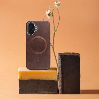 Obal GENTLEMAN MAG COVER Case MagSafe Apple iPhone 16 Pro hnedý