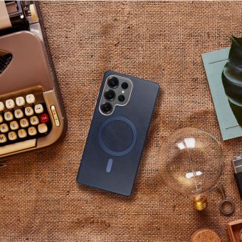 Obal GENTLEMAN MAG COVER Case MagSafe Samsung Galaxy S25 5G S931 modrý