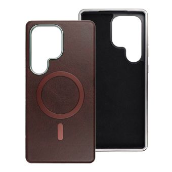 Obal GENTLEMAN MAG COVER Case MagSafe Samsung Galaxy A36 5G A366 hnedý