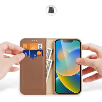 Obal Dux Ducis Hivo Book Apple iPhone 16e hnedý