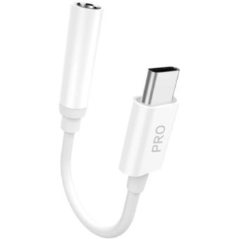 Dudao L16CPro, audio adaptér, USB-C/3.5 mm jack, biely