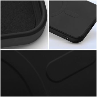Silicone Magsafe TPU iPhone 17 Pro Max - čierne