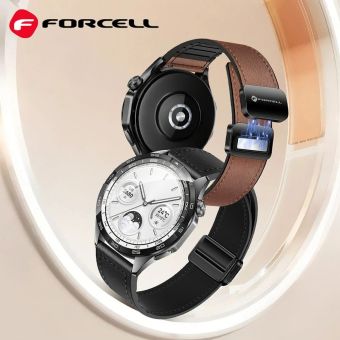 Remienok FORCELL F-DESIGN FS20 magnetický eko koža Samsung Watch 20mm čierny