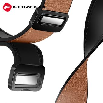 Remienok FORCELL F-DESIGN FS20 magnetický eko koža Samsung Watch 22mm čierny