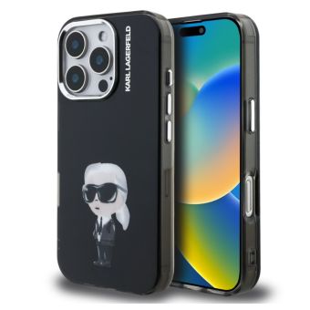 Obal Karl Lagerfeld IML Aquarelle Karl Apple iPhone 16 Pro KLHCP16LHMKIAQK čierny