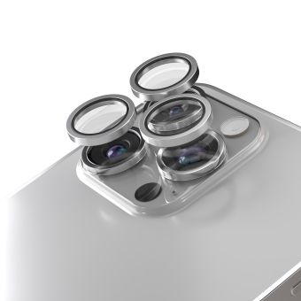 Ochranné sklo na fotoaparát Etteri Camera Lens Protector Apple iPhone 15 Pro/15 Pro Max sivé