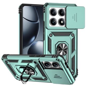 Obal Camshield Ring Armor Xiaomi 14T 5G zelený