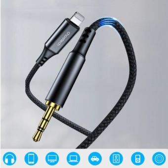 Choetech AUX009 AUX 3,5mm jack/Lightning 8 pin, 2m, čierny