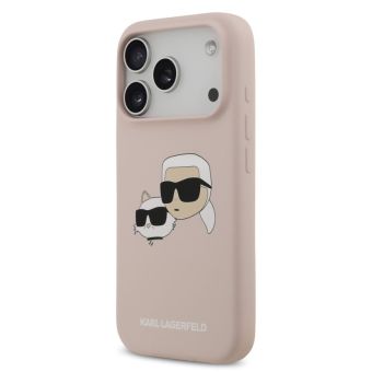 Obal Karl Lagerfeld Liquid Silicone Double Heads MagSafe Apple iPhone 17 Pro Max KLHMP17XSKCHPPLP ružový