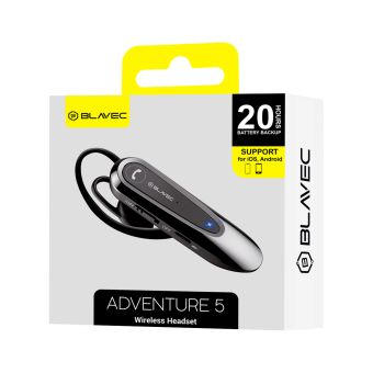 Blavec Adventure 5 BHAD5-B, Handsfree Bluetooth slúchadlo, čierne