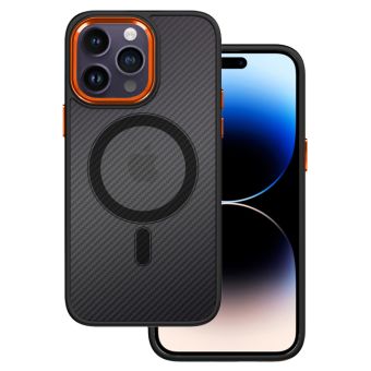 Obal Tel Protect Mag Carbon Apple iPhone 11 čierno-oranžový