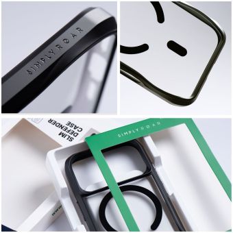 Roar Slim TPU/TPC Magsafe Defender iPhone 15 Pro - transparentno-čierny