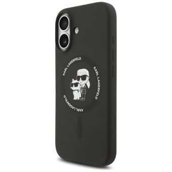 Karl Lagerfeld Liquid Silicone Karl and Choupette MagSafe iPhone 17 Black