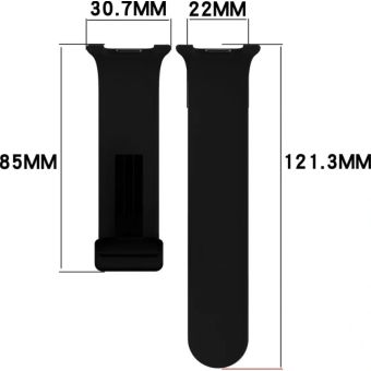 Remienok Bizon Strap Watch Silicone L Samsung Galaxy Watch 8 40mm/44mm/8 Classic 46mm čierny