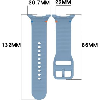 Remienok Bizon Strap Watch Silicone G Samsung Galaxy Watch 8 40mm/44mm/8 Classic 46mm modrý
