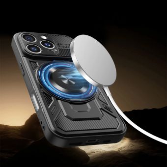 Defender Armor Magsafe Ring TPU/TPC  iPhone 16 Pro - čierny