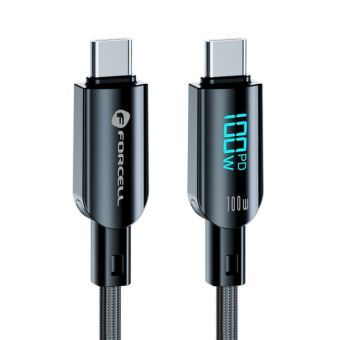 FORCELL F-ENERGY C277 cable Type C to Type C QC4.0 PD 5A 100W Digital 1,2 m black