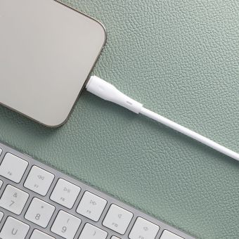 FORCELL F-ENERGY C346 cable Type C to Lightning PD 3A 27W Silicone 1 m white