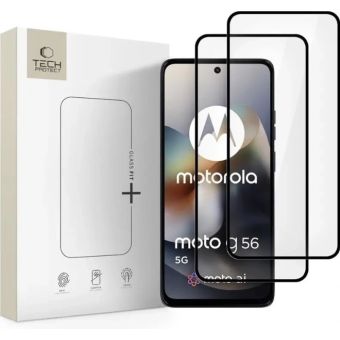 Ochranné sklo Tech-Protect Glass Fit+ Motorola Moto G56 5G čierne (2ks)