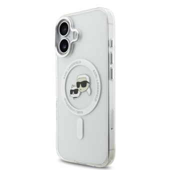 Obal Karl Lagerfeld IML K&CH Heads Metal Frame MagSafe Apple iPhone 17 KLHMP17SHLSKCH transparentný