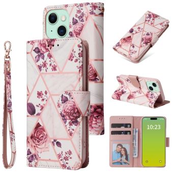 Obal Tech-protect Book Apple iPhone 15 kvety