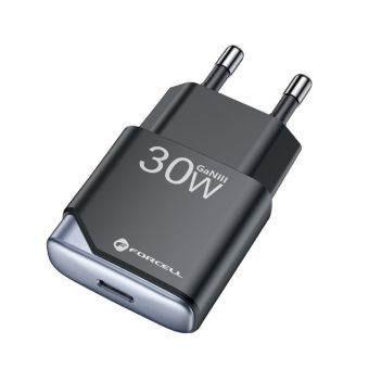 FORCELL F-ENERGY GaN III B130101-E Ultra Slim travel charger 1 x Type C  Plus USB A PD QC4.0 3A 30W black